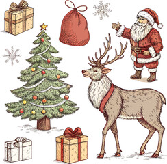 santa claus with gifts