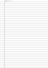 A4 Portrait 8 mm Ruled Writing Paper &ndash; Clean Vector Lined Template"