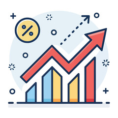 Obraz premium Downward Arrow Icon Representing Economic Recession or Decline