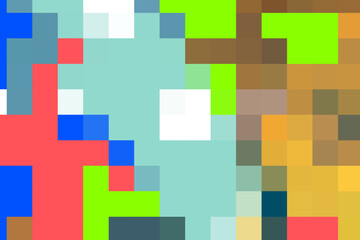 pixel art abstract background illustration with checkered squares