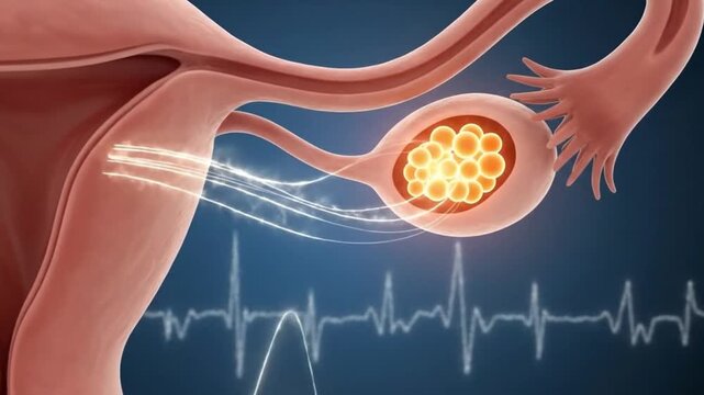 Medical Animation of the Female Reproductive System and Ovarian Cycle.