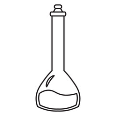 laboratory flask line icon