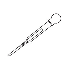 laboratory pipette line icon