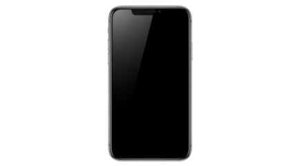Smartphone with blank screen for mockup and advertising.