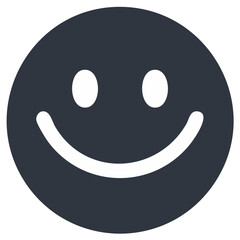 Fototapeta premium Simple Smiling Face Icon Representing Happiness Optimism and Positive Emotions Minimalist Design for Web and Print