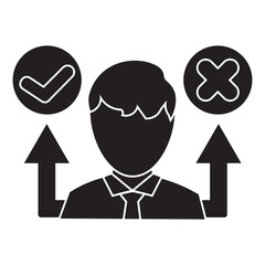 decision making glyph icon