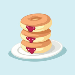 Modern Hanukkah Vector Collection with Menorah, Dreidel, Family Celebration, Food, Candlelight, and Jewish Holiday Symbols