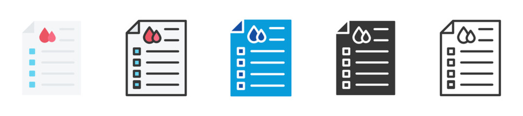 blood test icon set multi style various collection © Iconjam