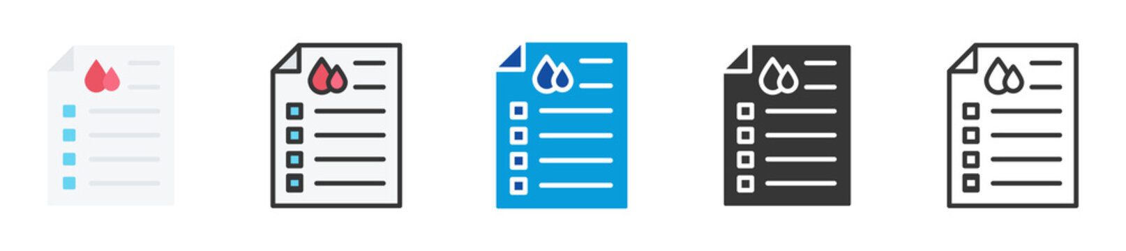 blood test icon set multi style various collection
