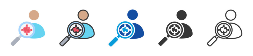 cancer screening icon set multi style various collection