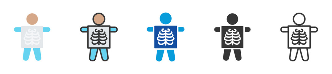 chest x ray icon set multi style various collection