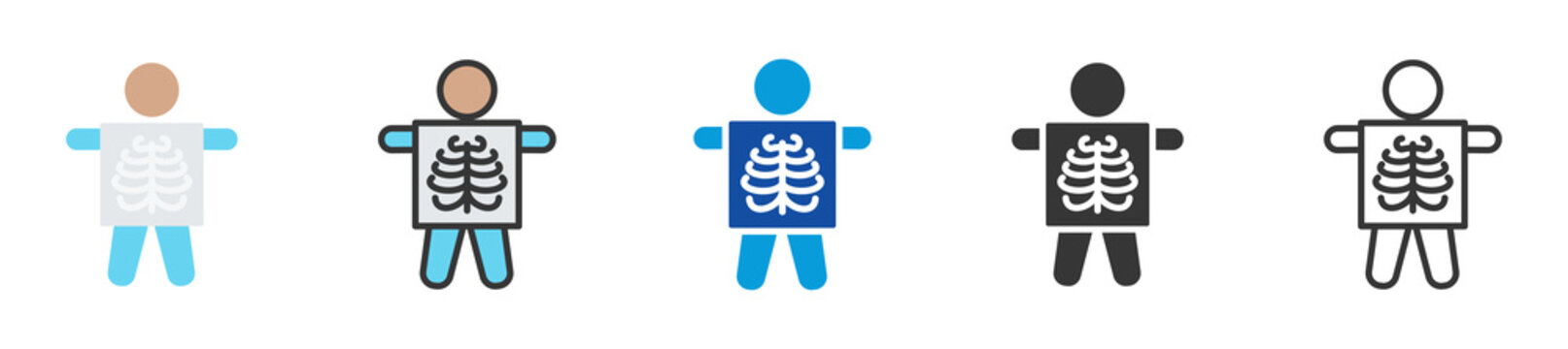 chest x ray icon set multi style various collection