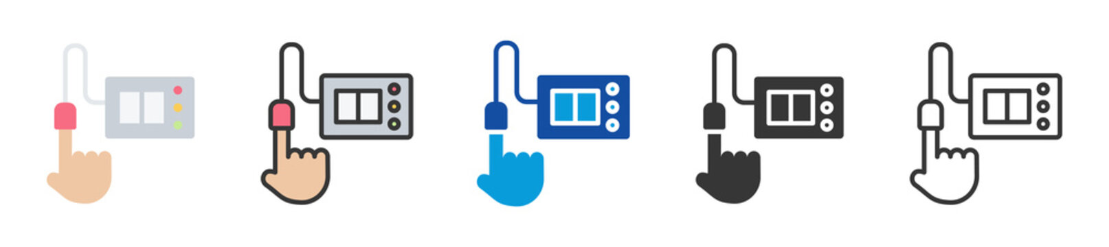 arterial bloodgas test icon set multi style various collection