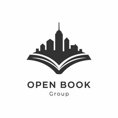Open Book Group logo with city skyline silhouette.