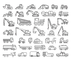 transportation icons set