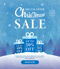 Christmas sales promotion banner