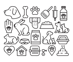 Fototapeta premium Kitchen utensils and tools icon doodle set