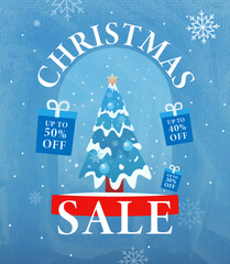 Christmas sales promotion banner