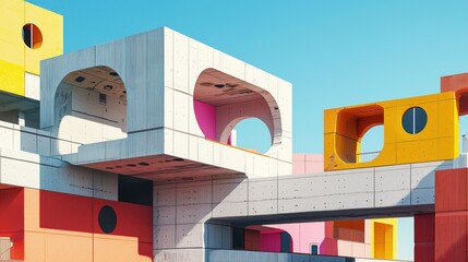 Colorful Architectural Marvel - A Playful Urban Landscape.