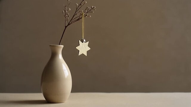 Minimalist Wabi-Sabi Branch with Ornament