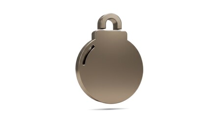 Obraz premium Shiny Metallic Bomb Ornament on White Background for Holiday Decor.
