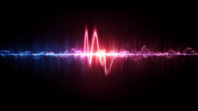 Abstract Radio Waves Animation Background in 4K