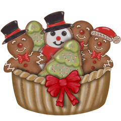 Winter holidays cozy decorations illustration set. holiday elements cute hand drawn decorations.