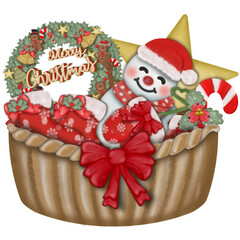 Winter holidays cozy decorations illustration set. holiday elements cute hand drawn decorations.