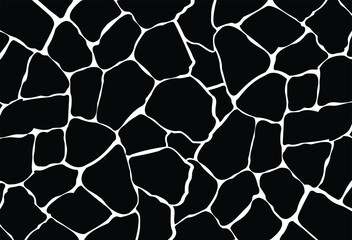 giraffe, pattern, texture, animal print, wildlife, abstract, black, white, background, seamless, repeating, natural, organic, irregular, shapes, spots, skin, fur, design, graphic, illustration, surfac © MdRifat