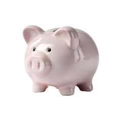 Obraz premium Pink Ceramic Piggy Bank for Savings and Financial Planning.