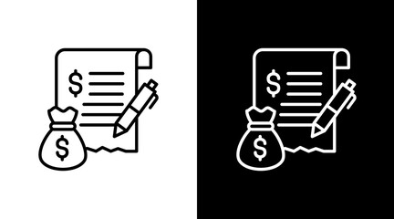 Compensation Claim  White Icon Set Design