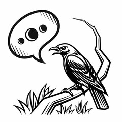 vector illustration of a bird