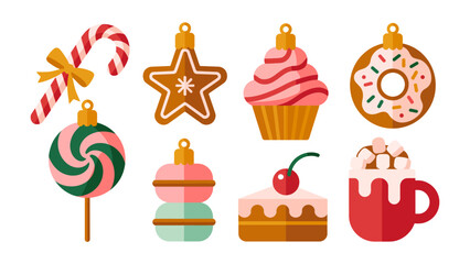 Festive Delights: An array of delightful sweets and treats, each radiating holiday cheer and joy.