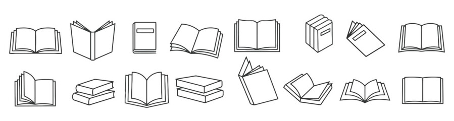 books, reading, education, library, knowledge, learning, literature, stories, information, open book, closed book, stack of books, book icon, outline, line art, simple, minimalist, graphic, design ele