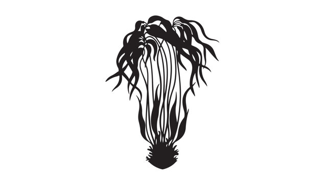 Bold black and white tropical plant silhouette creating striking modern botanical design, perfect for elegant backgrounds, invitations, or minimalist branding projects
