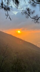 sunset in the desert