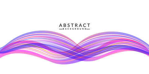 3d purple dynamic flow background. Abstract oil fluid rainbow style. Wavy multicolour swirl design banner