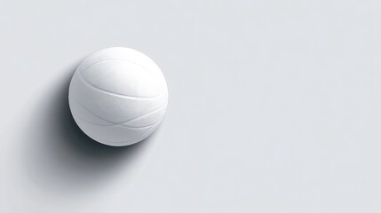 Simple White Ball on a Light Background Perfect for Sports, Fitness, Team Building, and Activity Promotion in a Minimalist Style for Visual Appeal