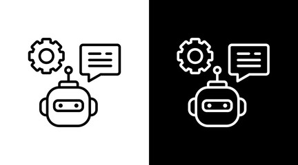 Intelligent Agent  White Icon Set Design