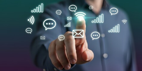 Tap into seamless connectivity with this modern digital communication interface now