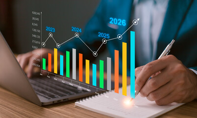 Analyzing financial data and strategy for major business growth. Planning the successful forecast and investment trends, aiming for high achievement in 2026.