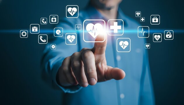 Explore innovative healthcare solutions with a digital touch, accessing medical services - Powered by Adobe