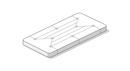 Modern isometric circuit board design representing technology and connectivity solutions, perfect for innovative concepts and futuristic developments