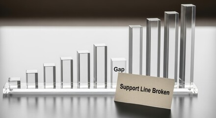 Stock Market Trend Displaying Financial Analysis and Data Visualization