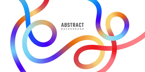 Abstract Color Line Shapes. 3d fluid Vibrant colorful abstract lines create a dynamic and modern background for creative design projects and presentations.
