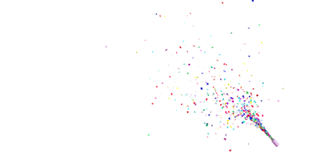 PNG Confeti Failling Colorful Confetti against a White Background. Muticolor Confetti Transparent Background. 3d Rendering Transparent Confeti. Confetti partical isolated on transparent background.