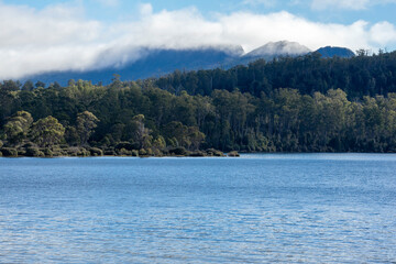 View across lake from Cynthia Bay, Cradle Mountain - Lake St Clair National Park, Tasmania, Australia