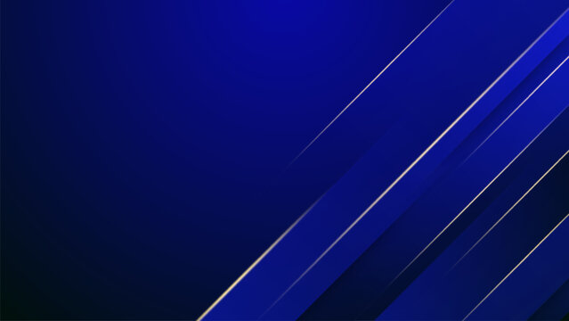 Premium royal blue background with thin golden diagonal lines for elegant modern design.