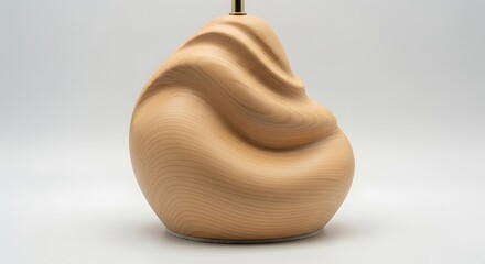 Abstract Swirl Wood Sculpture.