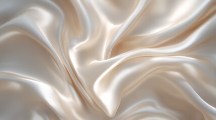 Close-up of rippling satin folds illuminated with smooth gradients Shadows enhance dimensional depth while emphasize softness Framing avoids